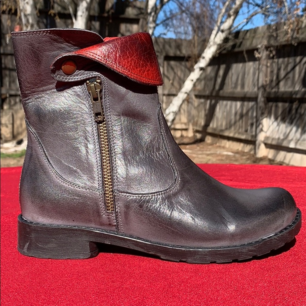 Jafa 2122 Graphite Contrast Ankle Boots Size 37